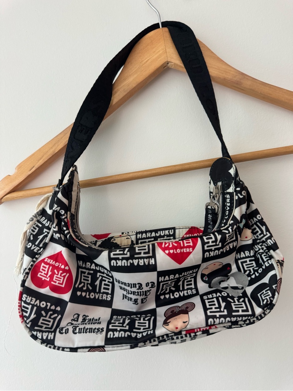 Harajuku Lovers Gwen Stefani Y2K Checkerboard Shoulder Bag